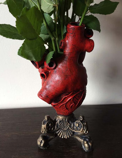 anatomical heart vase