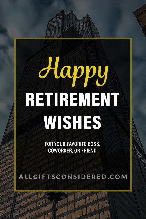 happy retirement wishes - pin it image