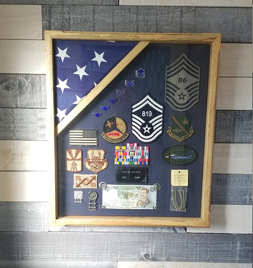 military gifts - military retirement shadow box