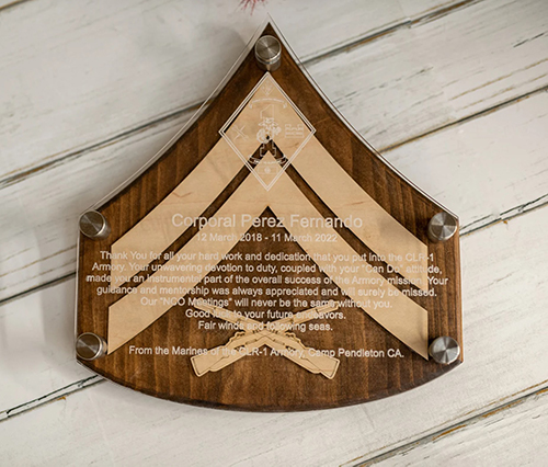 military gifts - military service branch wood plaque