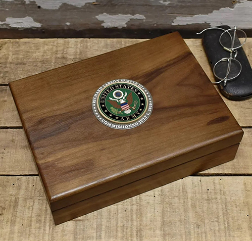 personalized walnut keepsake box