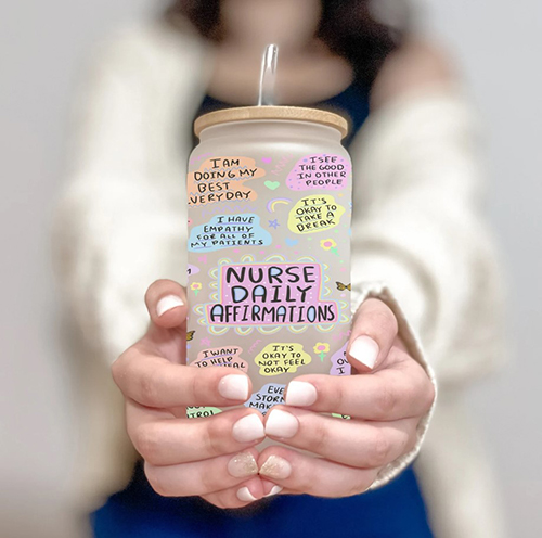 Nurse Affirmations Frosted Cup