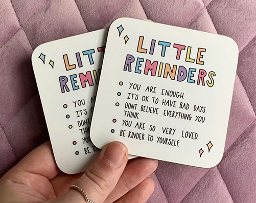 self-care gifts - Little Reminders Coasters