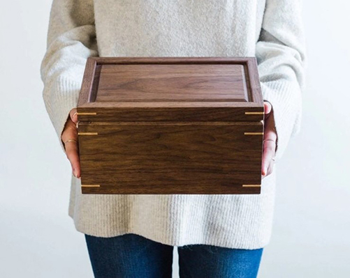 walnut wood keepsake box