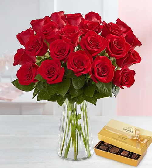 best roses and chocolate gift bundle