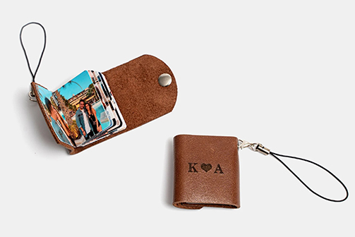 Leather Photo Keychain