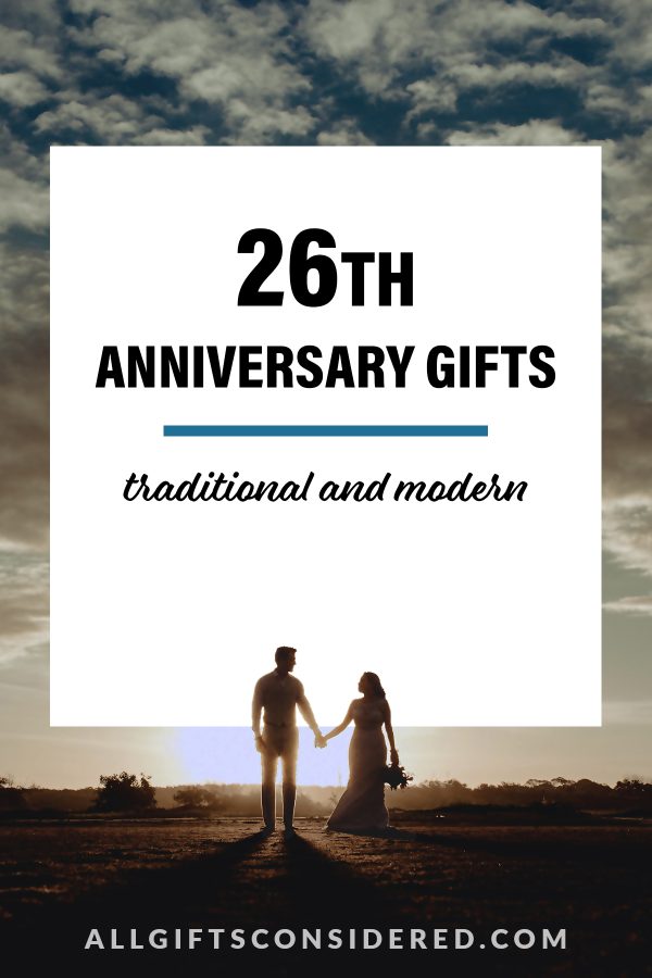 26th anniversary gifts - pin it image