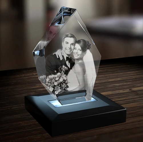 3D Crystal Photo Statue