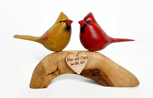 Engraved Cardinal Pair