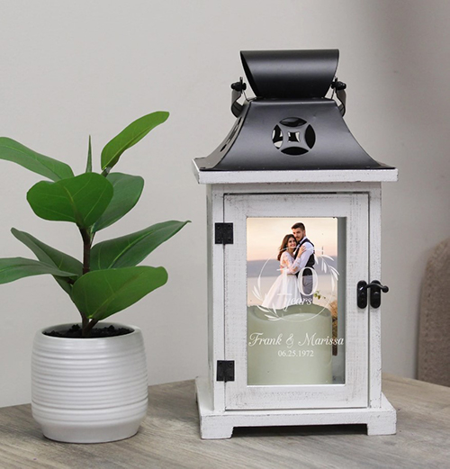 Personalized Picture Frame Lantern - 27th Anniversary Gifts