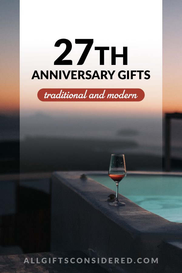 27th Anniversary Gifts - pin it image