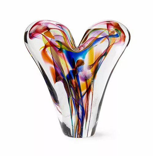 Rainbow Glass Heart