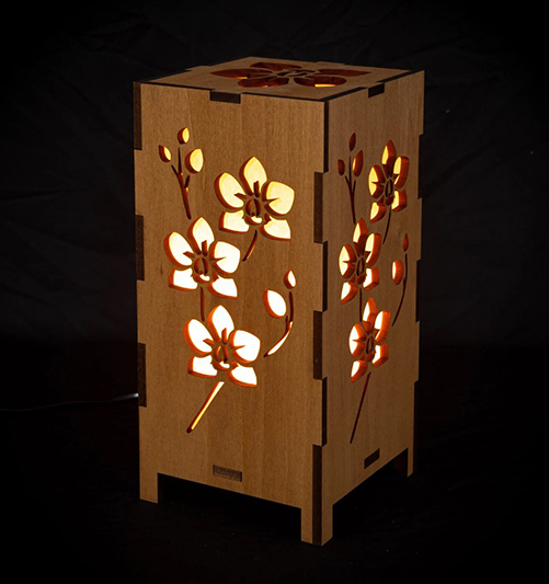 Orchids Carved Lantern
