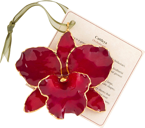 Red Orchid Ornament