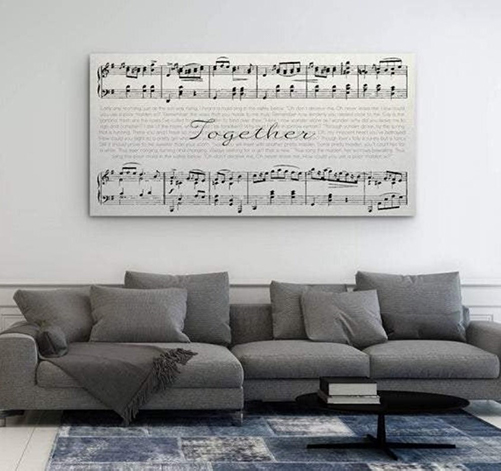 Framed "Your Song" Sheet Music - 29th anniversary gifts