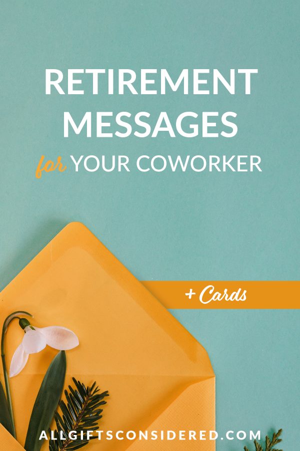 retirement message to coworker - pin it image
