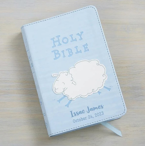 Blue Personalized Bible