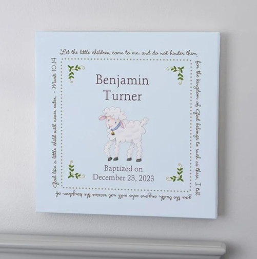 Personalized Baptism Canvas
