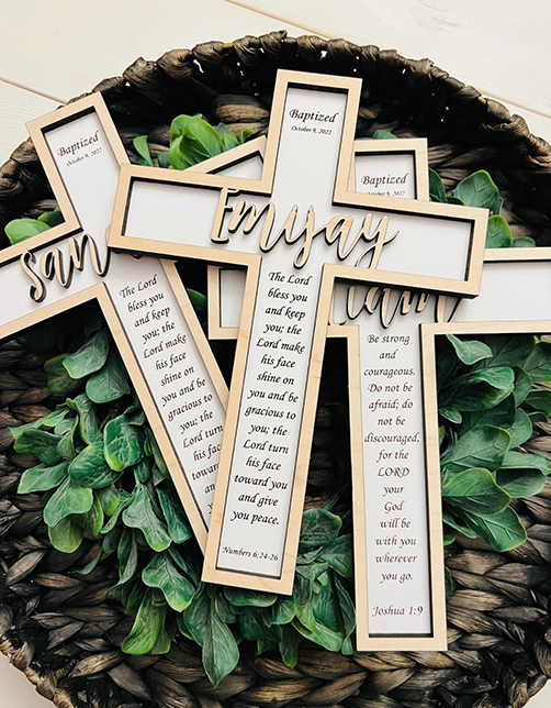 Wooden Scripture Cross