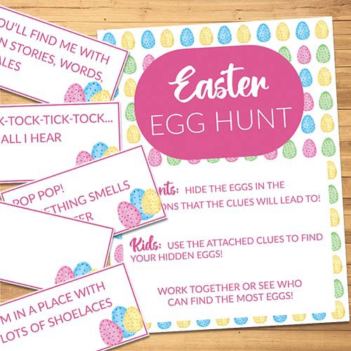Easter Egg Hunt Printable Clues