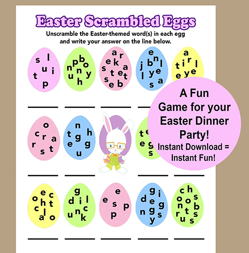 Easter Word Scramble