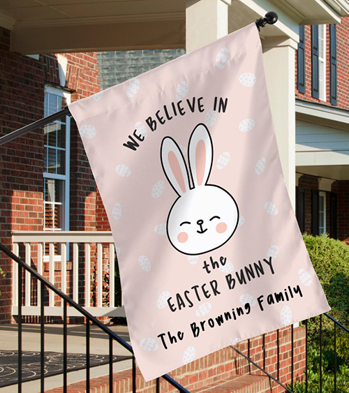 Personalized Easter House Flag