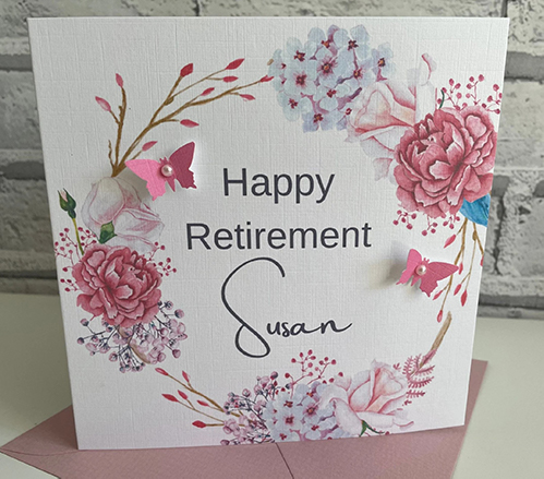 Floral Retirement Card