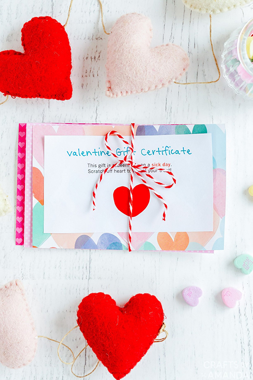 DIY Scratch-Off Valentine Gift Certificates