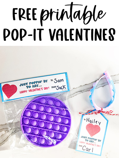 Free Printable for Valentine's Day Pop-It Gift