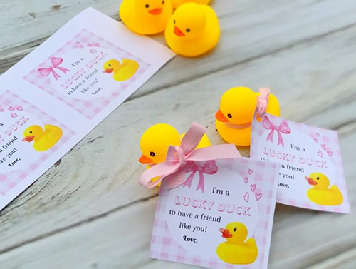 Lucky Duck Valentine Printable Tags