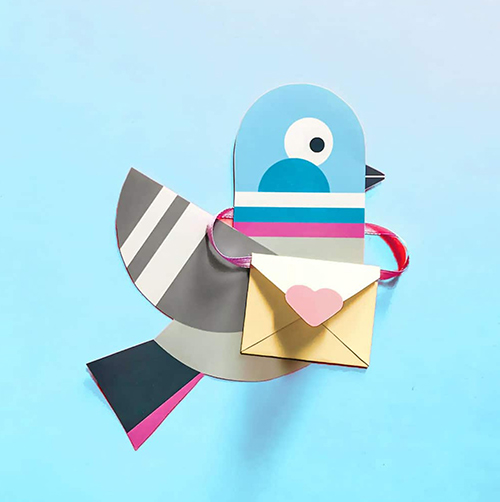 Messenger Pigeon Valentine's Day Card & DIY Gift