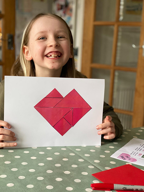 Valentine's Day Tangram Puzzle