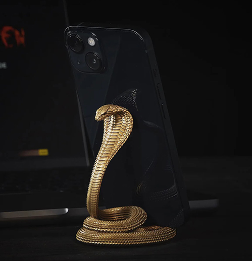Brass Cobra Phone Stand