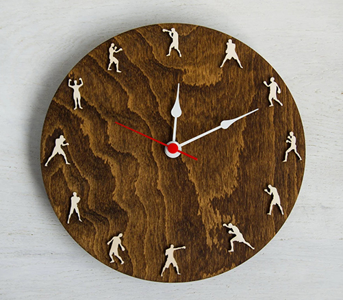 Wooden Boxing Clock