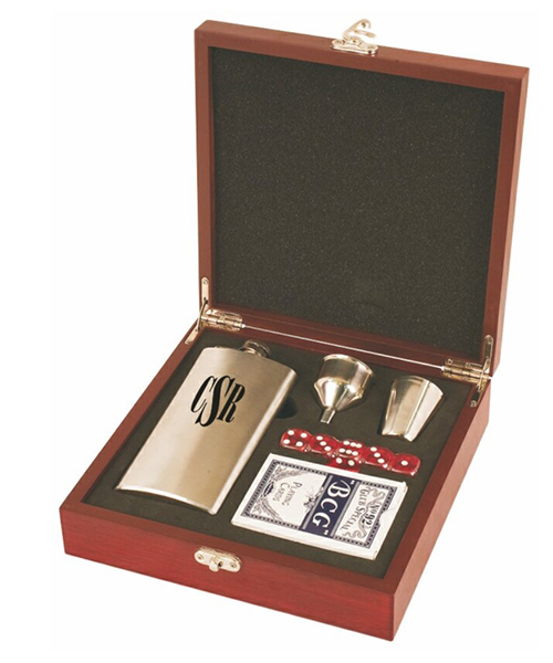 Personalized Flask & Dice Set