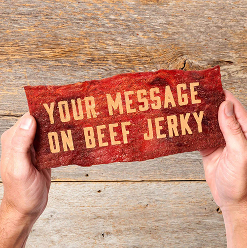 Personalized Congrats beef jerky Message