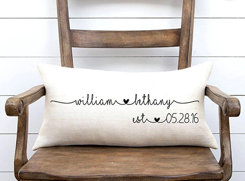 Rustic Personalized Pillow