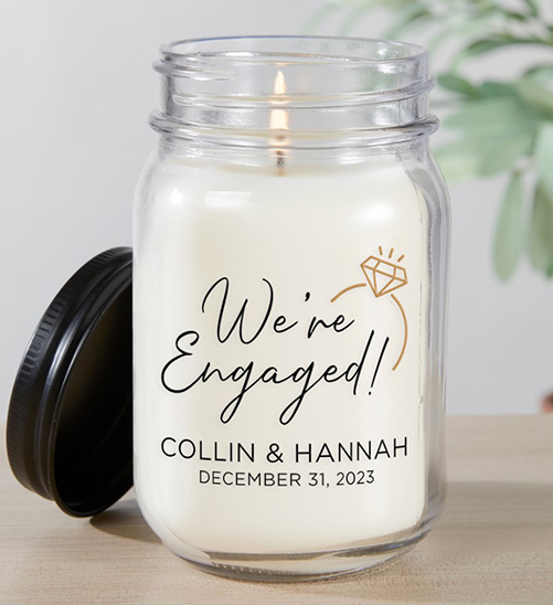 We're Engaged! Candle