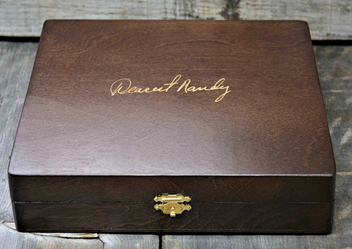 girlfriend graduation gifts-Engraved Wooden Box with Sweet Notes