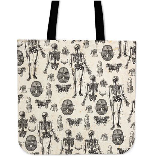 Vintage Anatomy Linen Tote Bag