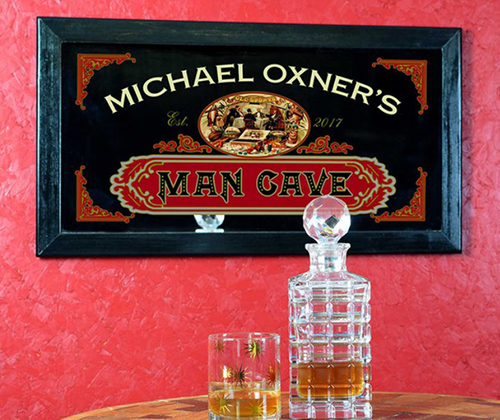 Old-Fashioned Mirror Bar Sign