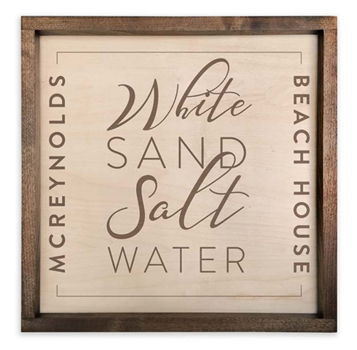 Wooden Beach House Sign