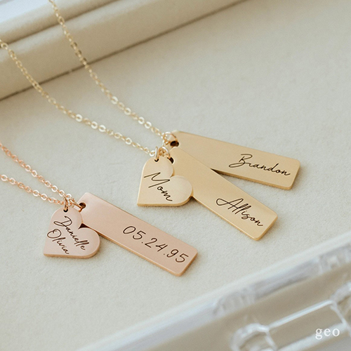 Engraved Names Necklace