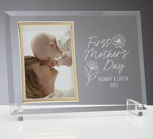 personalized mother's day gift-First Mother's Day Glass Frame