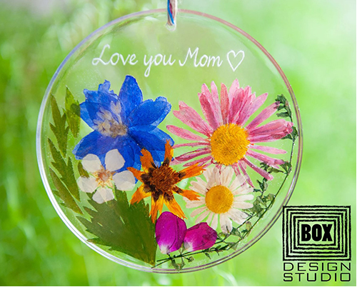 personalized mother's day gift-Pressed Flowers Ornament