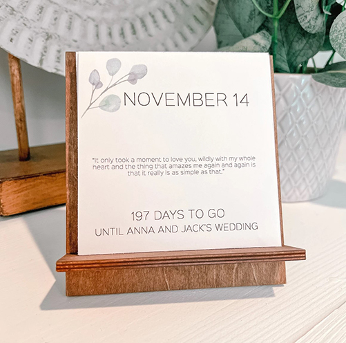 engagement gifts - Custom Wedding Countdown Calendar