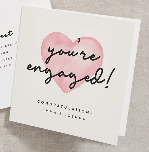 engagement gifts - Engagement Card