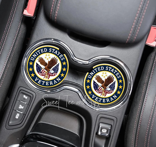 Gifts for veterans -American Vet Car Coaster