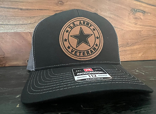 American Veteran Leather Patch Hat