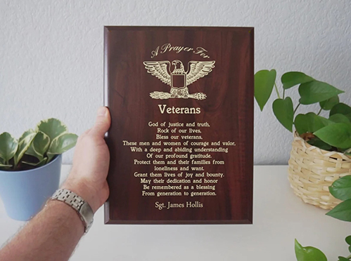 Gifts for veterans -A Prayer for Veterans